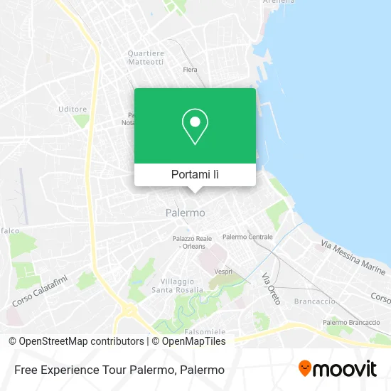 Mappa Free Experience Tour Palermo