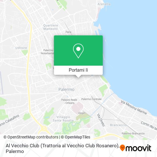 Mappa Al Vecchio Club (Trattoria al Vecchio Club Rosanero)