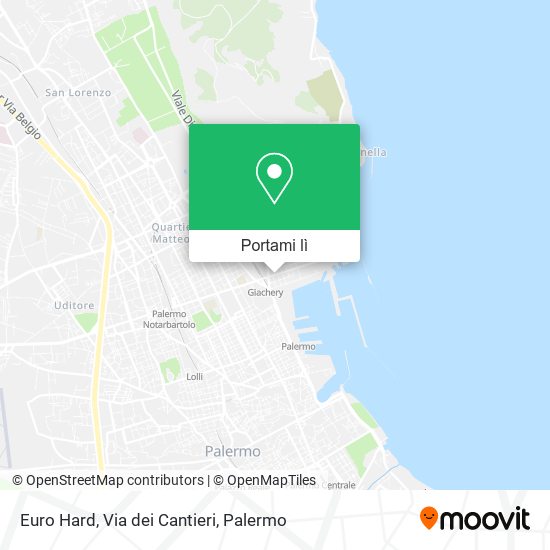 Mappa Euro Hard, Via dei Cantieri
