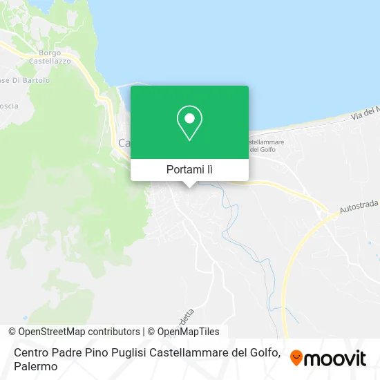 Mappa Centro Padre Pino Puglisi Castellammare del Golfo