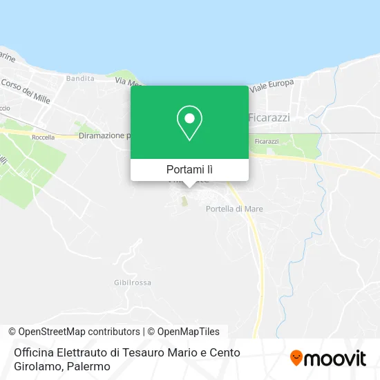 Mappa Officina Elettrauto di Tesauro Mario e Cento Girolamo