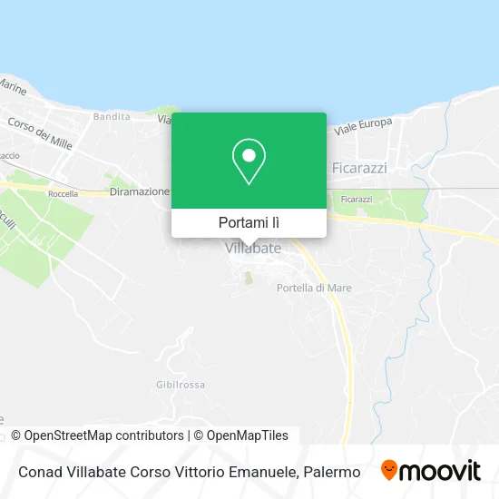 Mappa Conad Villabate Corso Vittorio Emanuele