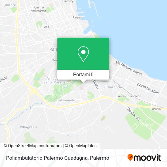 Mappa Poliambulatorio Palermo Guadagna