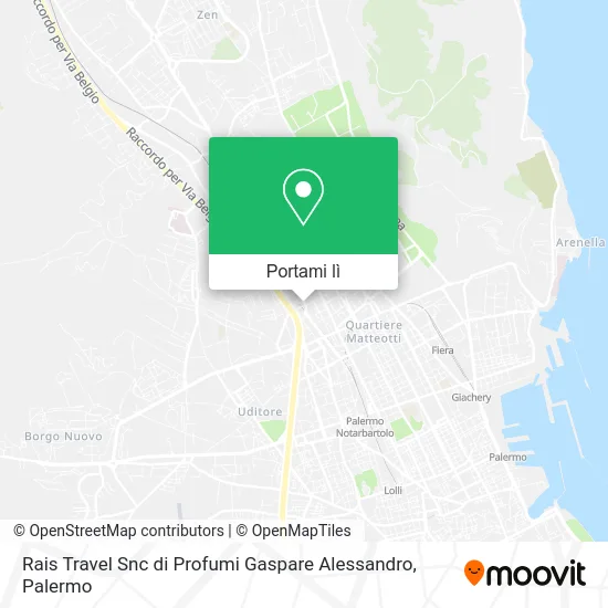 Mappa Rais Travel Snc di Profumi Gaspare Alessandro