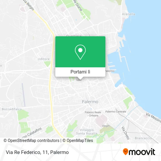 Mappa Via Re Federico, 11