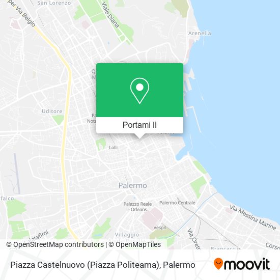 Mappa Piazza Castelnuovo (Piazza Politeama)