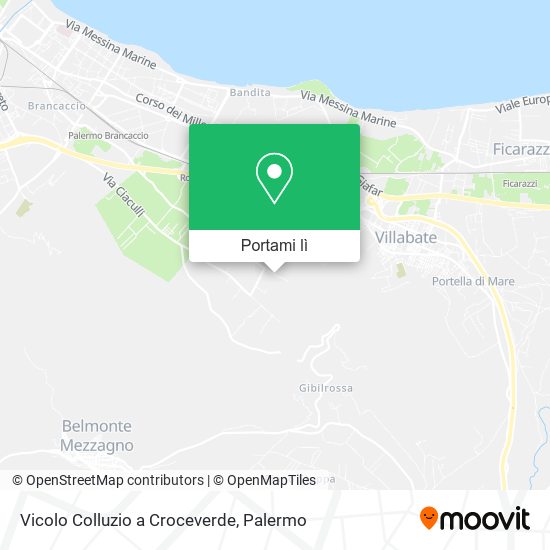 Mappa Vicolo Colluzio a Croceverde