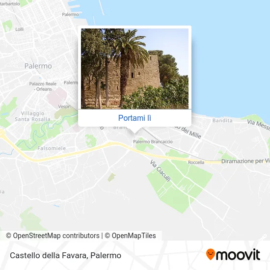 Mappa Castello della Favara