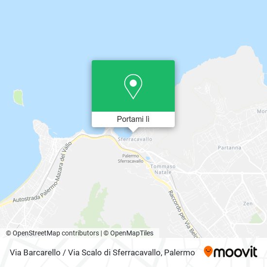Mappa Via Barcarello / Via Scalo di Sferracavallo