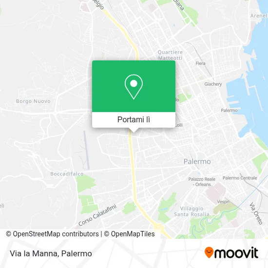 Mappa Via la Manna
