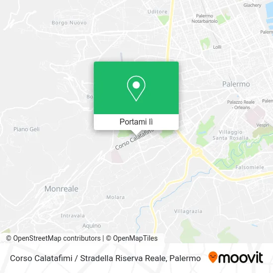 Mappa Corso Calatafimi / Stradella Riserva Reale