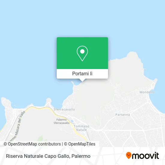 Mappa Riserva Naturale Capo Gallo
