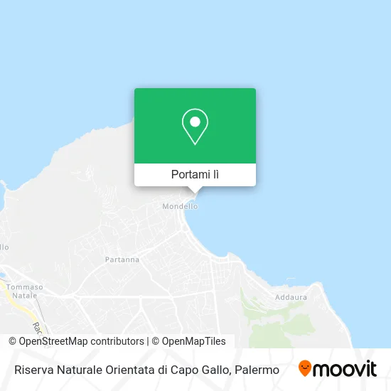 Mappa Riserva Naturale Orientata di Capo Gallo