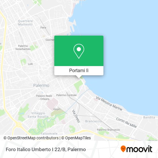 Mappa Foro Italico Umberto I 22/B