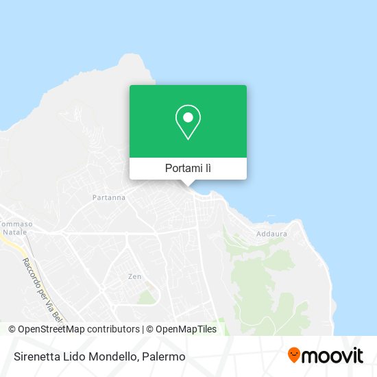 Mappa Sirenetta Lido Mondello