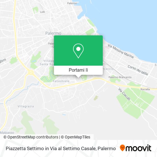 Mappa Piazzetta Settimo in Via al Settimo Casale