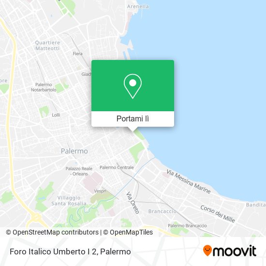 Mappa Foro Italico Umberto I 2