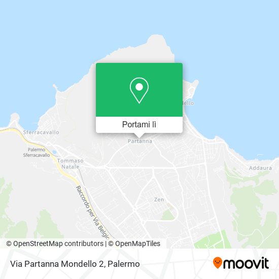 Mappa Via Partanna Mondello 2