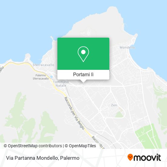 Mappa Via Partanna Mondello