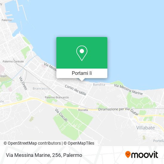 Mappa Via Messina Marine, 256