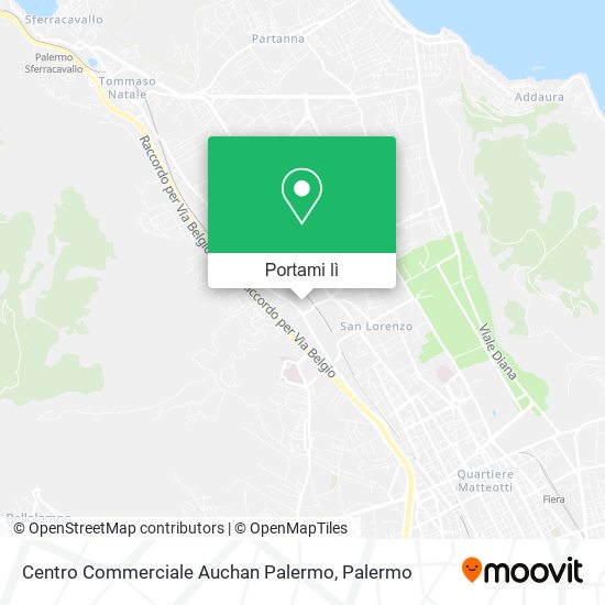Mappa Centro Commerciale Auchan Palermo