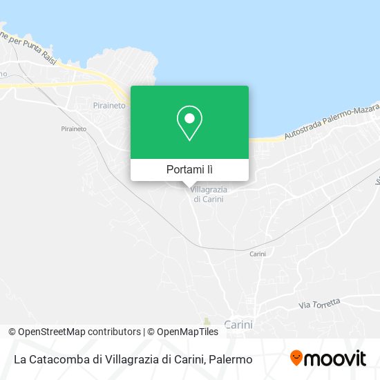 Mappa La Catacomba di Villagrazia di Carini