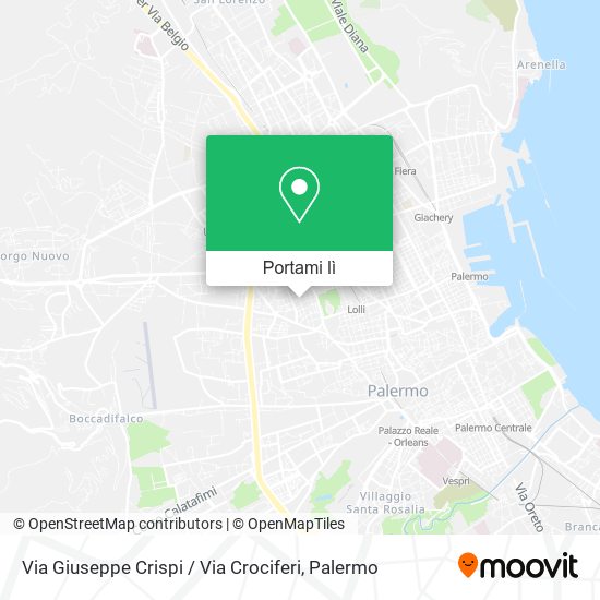 Mappa Via Giuseppe Crispi / Via Crociferi