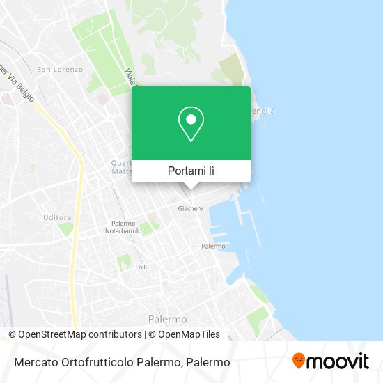 Mappa Mercato Ortofrutticolo Palermo