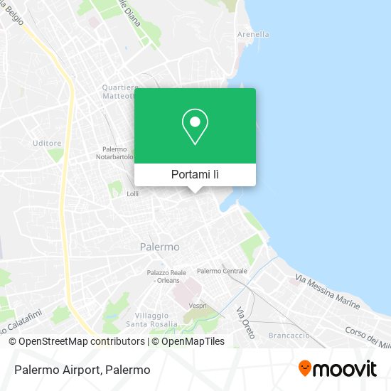 Mappa Palermo Airport