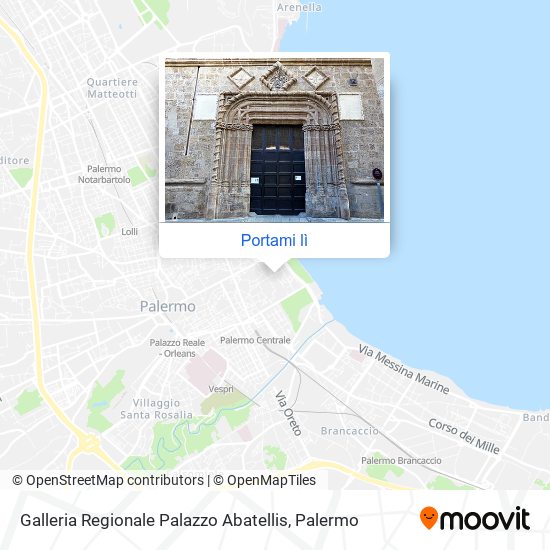 Mappa Galleria Regionale Palazzo Abatellis