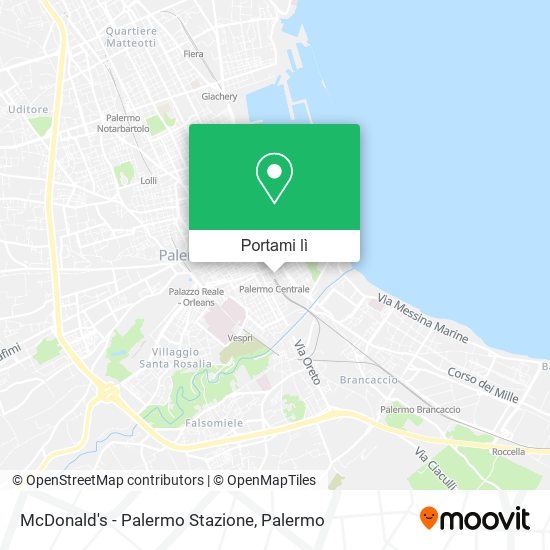 Mappa McDonald's - Palermo Stazione