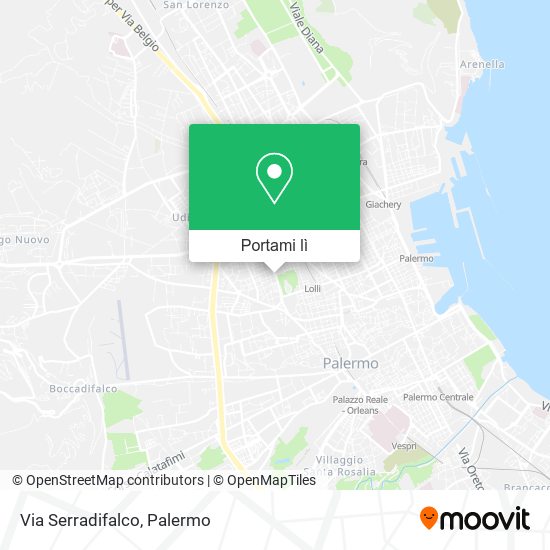 Mappa Via Serradifalco