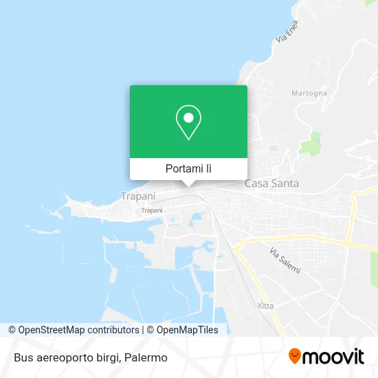Mappa Bus aereoporto birgi