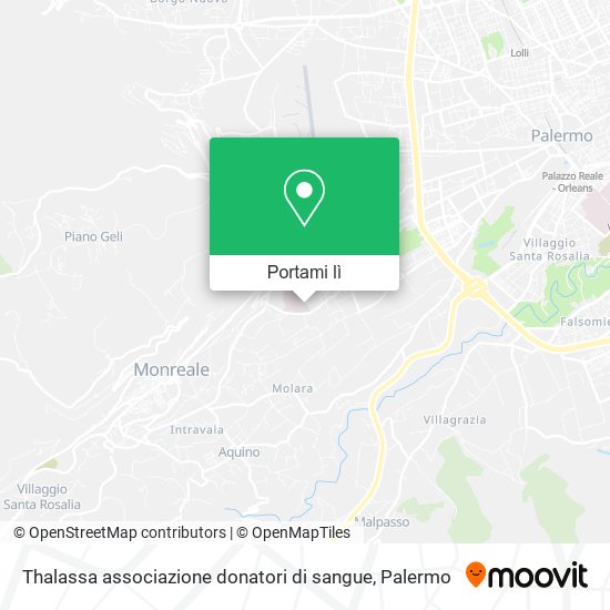 Mappa Thalassa associazione donatori di sangue