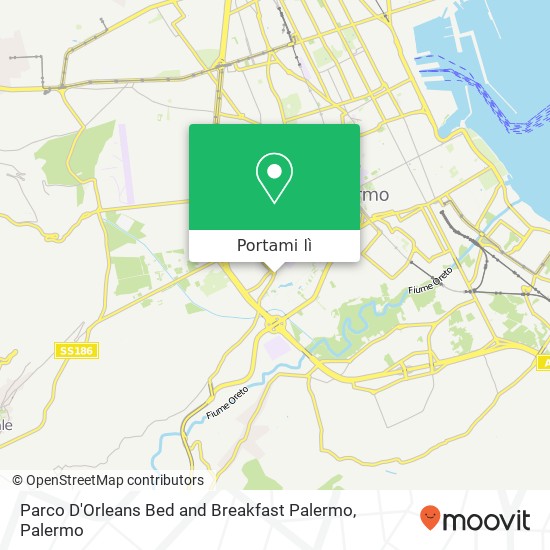 Mappa Parco D'Orleans Bed and Breakfast Palermo