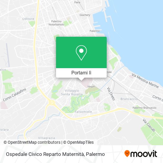 Mappa Ospedale Civico Reparto Maternità