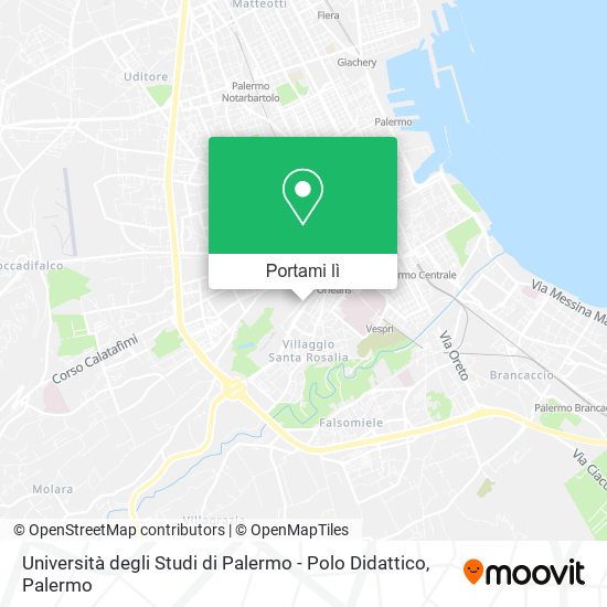 Mappa Università degli Studi di Palermo - Polo Didattico