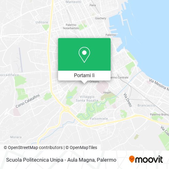 Mappa Scuola Politecnica Unipa - Aula Magna