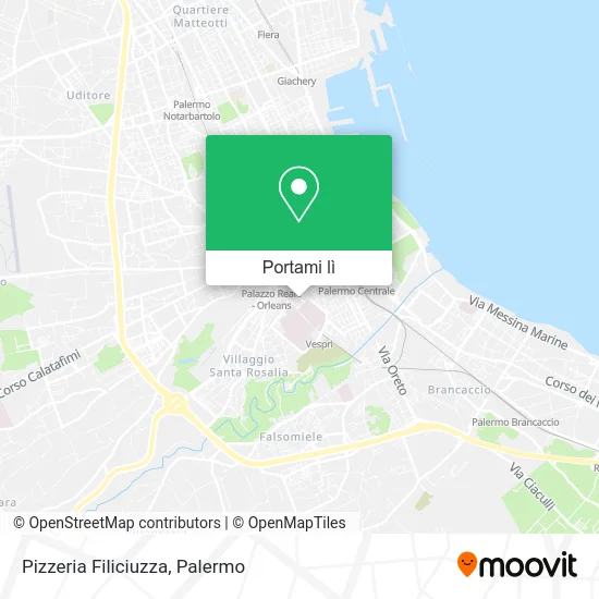 Mappa Pizzeria Filiciuzza