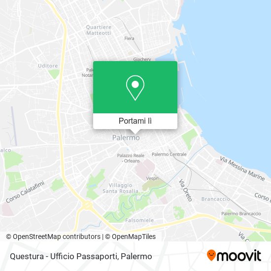 Mappa Questura - Ufficio Passaporti