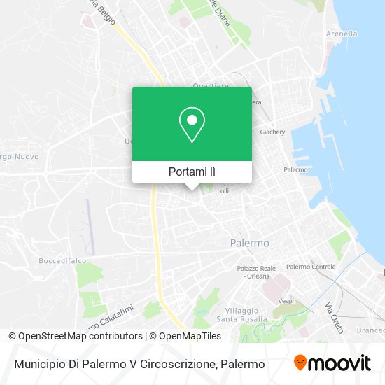 Mappa Municipio Di Palermo V Circoscrizione