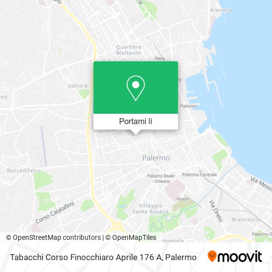 Mappa Tabacchi Corso Finocchiaro Aprile 176 A
