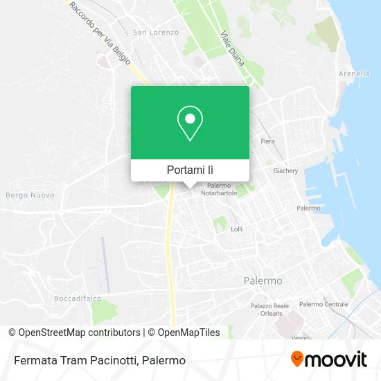 Mappa Fermata Tram Pacinotti