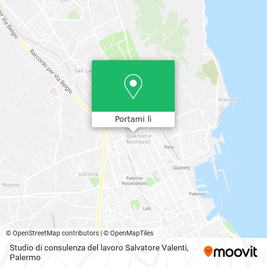 Mappa Studio di consulenza del lavoro Salvatore Valenti