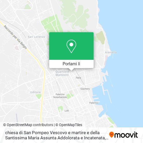 Mappa chiesa di San Pompeo Vescovo e martire e della Santissima Maria Assunta Addolorata e Incatenata