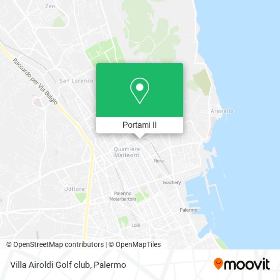 Mappa Villa Airoldi Golf club