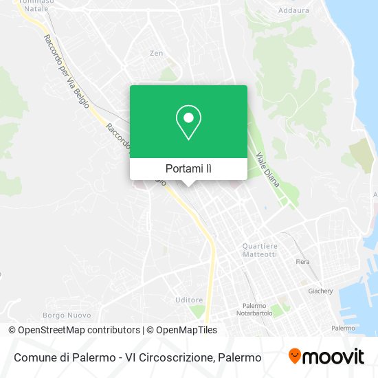 Mappa Comune di Palermo - VI Circoscrizione