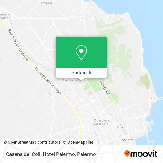 Mappa Casena dei Colli Hotel Palermo