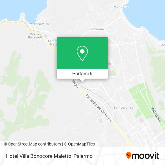 Mappa Hotel Villa Bonocore Maletto