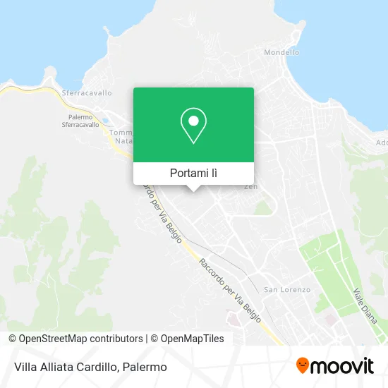 Mappa Villa Alliata Cardillo